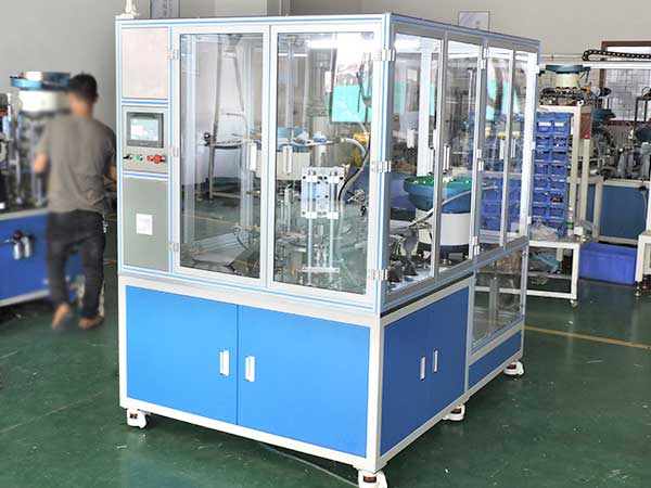 Clothes rack pulley assembly machine